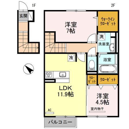 コンフォルタ　A棟の物件間取画像